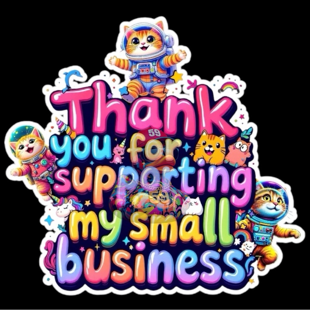 40 Colorful Thank You Cat Astronaut Sticker pack !
